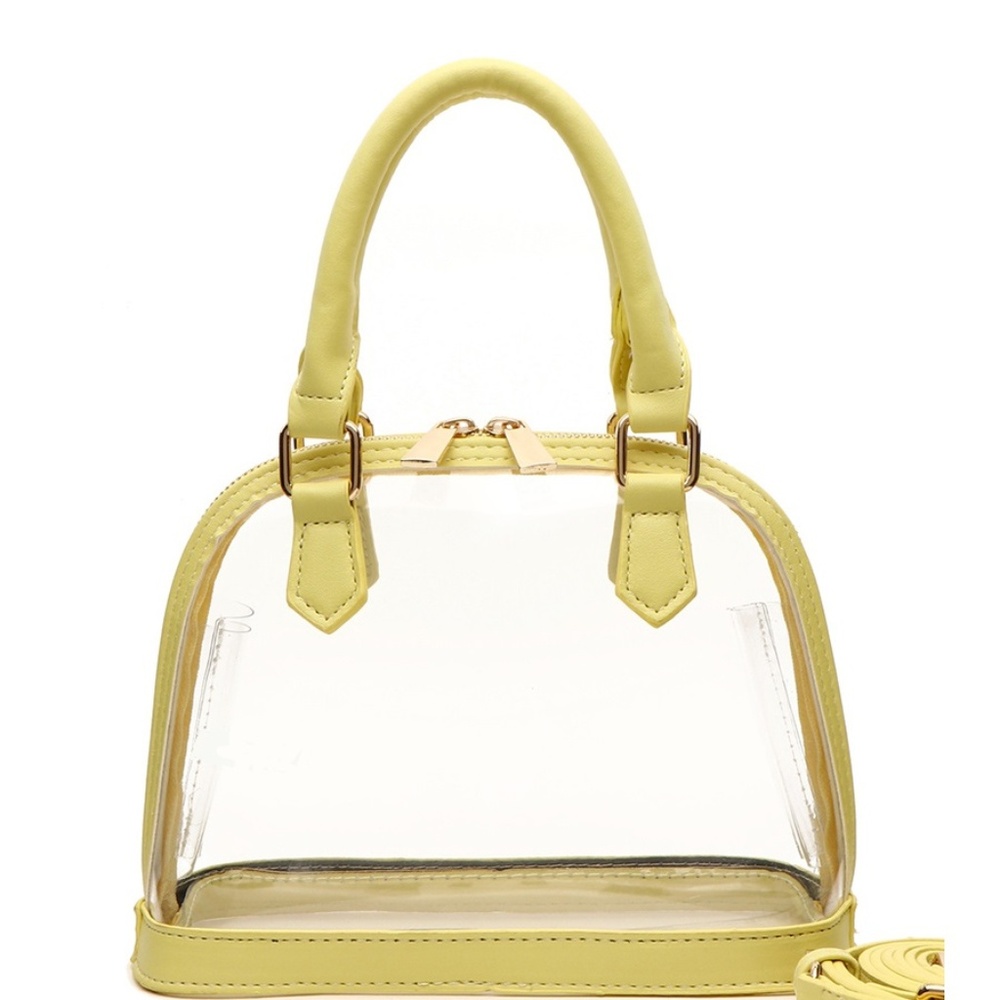 yellow clear stadium purse transparent crossbody